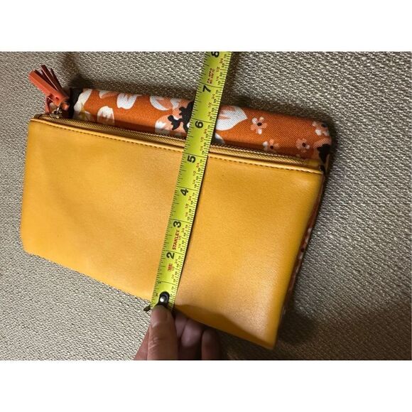 Rachel Pally Reversible Fold Over Clutch Purse Bag in Bloom Orange Floral - Picture 9 of 10